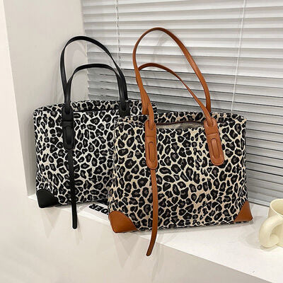 PU Leather Printed Medium Tote Bag