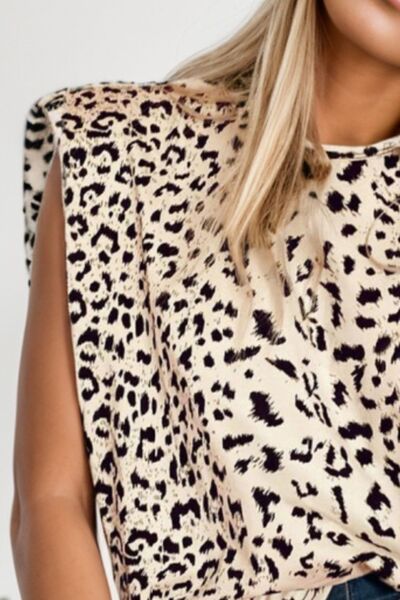 Leopard Round Neck Tank