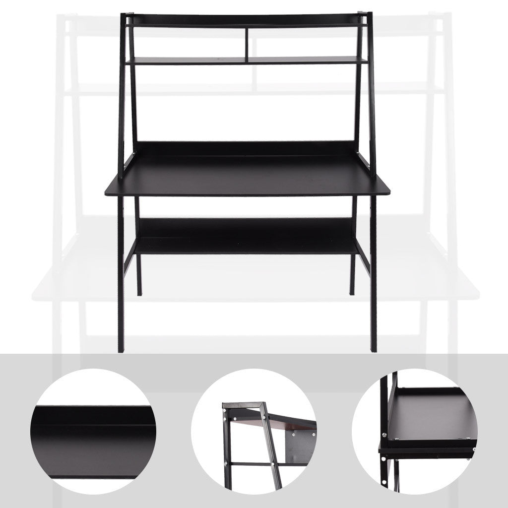 Study Computer Desk Laptop PC Table Workstation With Storage For Home Office