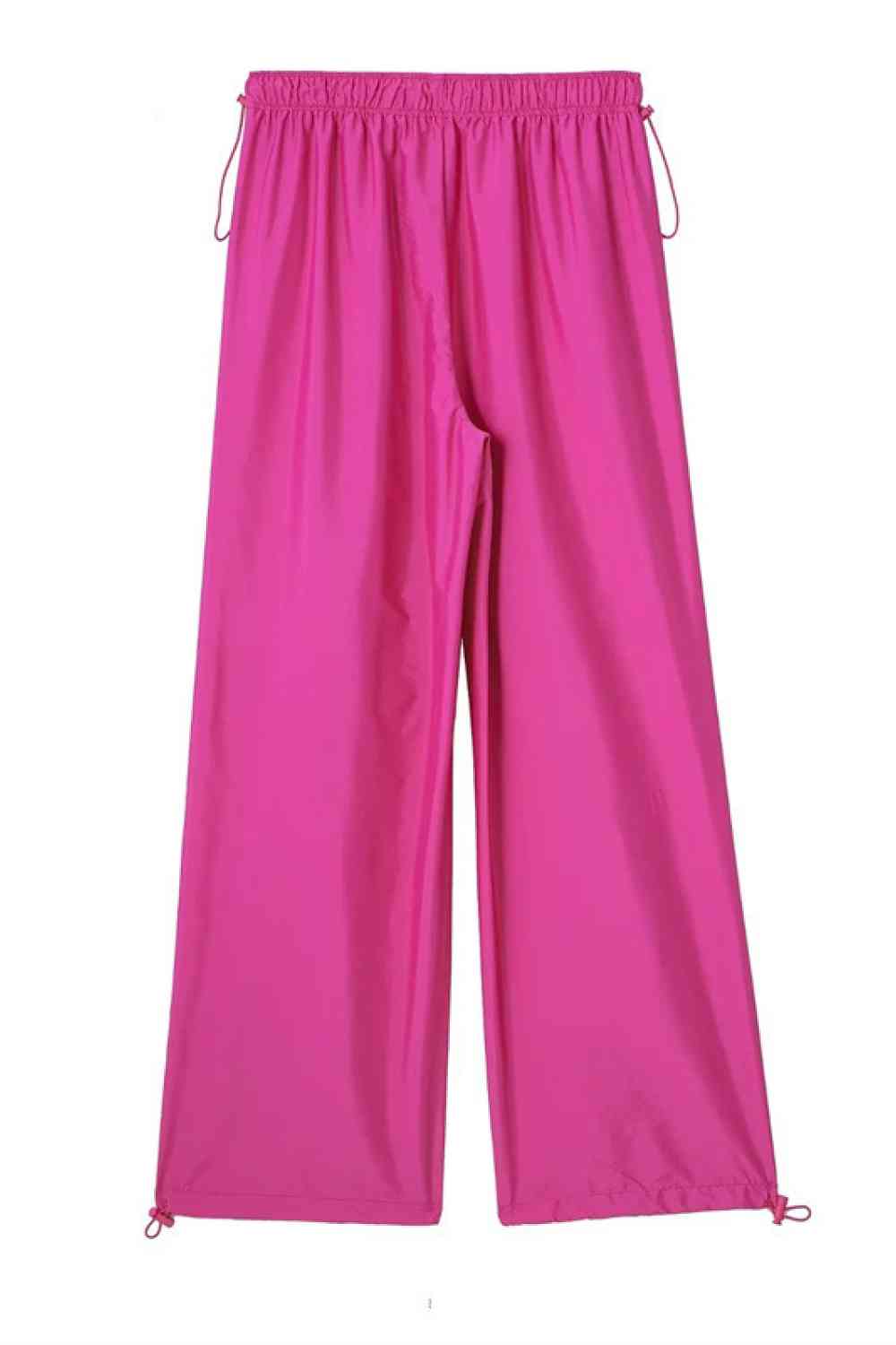 Drawstring Waist Pants with Pockets