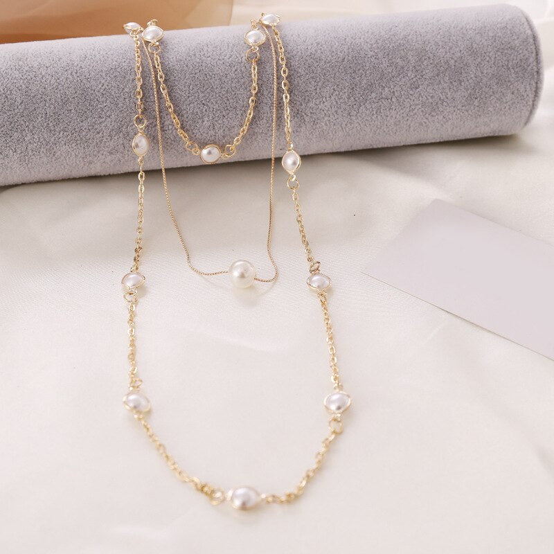 All-match pearl necklace women