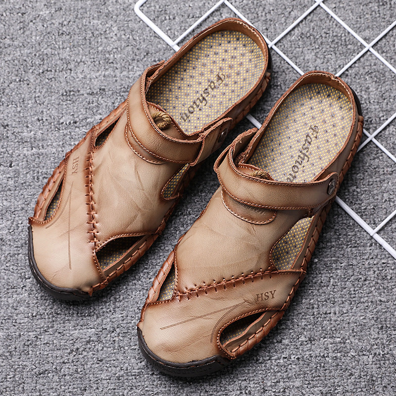 Tooling Summer Baotou Sandals Men Tide Soft Bottom Men Sandals And Slippers Casual All Match Outdoor Beach Shoes - 4KsApparels