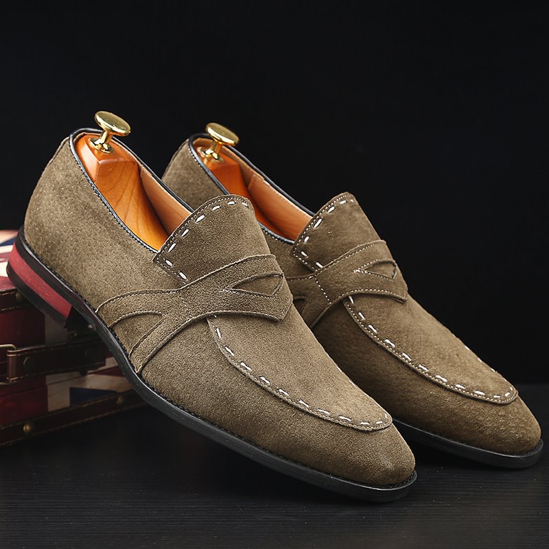 Men's Trendy Fashion Slip-on Matte Leather Tods