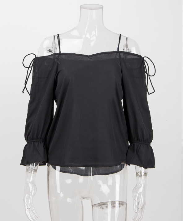 Strapless strapless chiffon shirt top