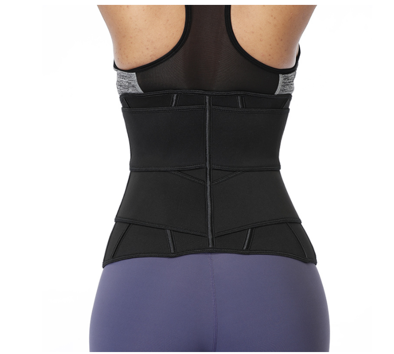 Abdomen pants with plastic belt