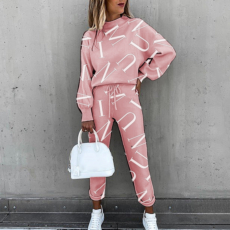 Trouser Suits Sportwear Outfit Pant  Sweatshirt Tracksuit Two Piece Set Women Female Sports Suit 2021 Hoodie Jogging