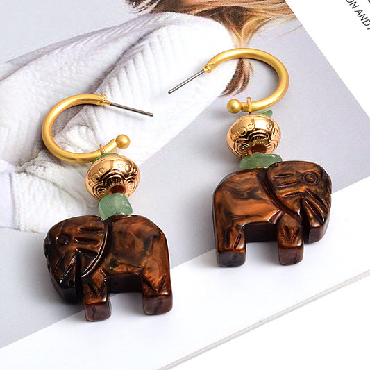 New European Style Fashion Cute Elephant Earrings