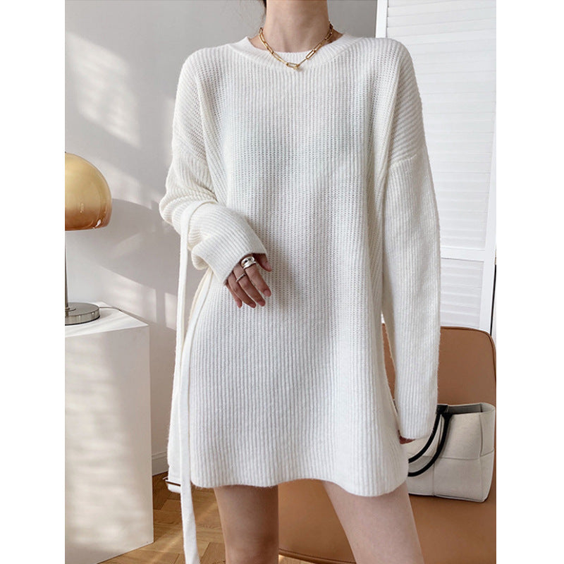 Sweater Dress Women's Mid-length Hedging Thickened Lazy Waist