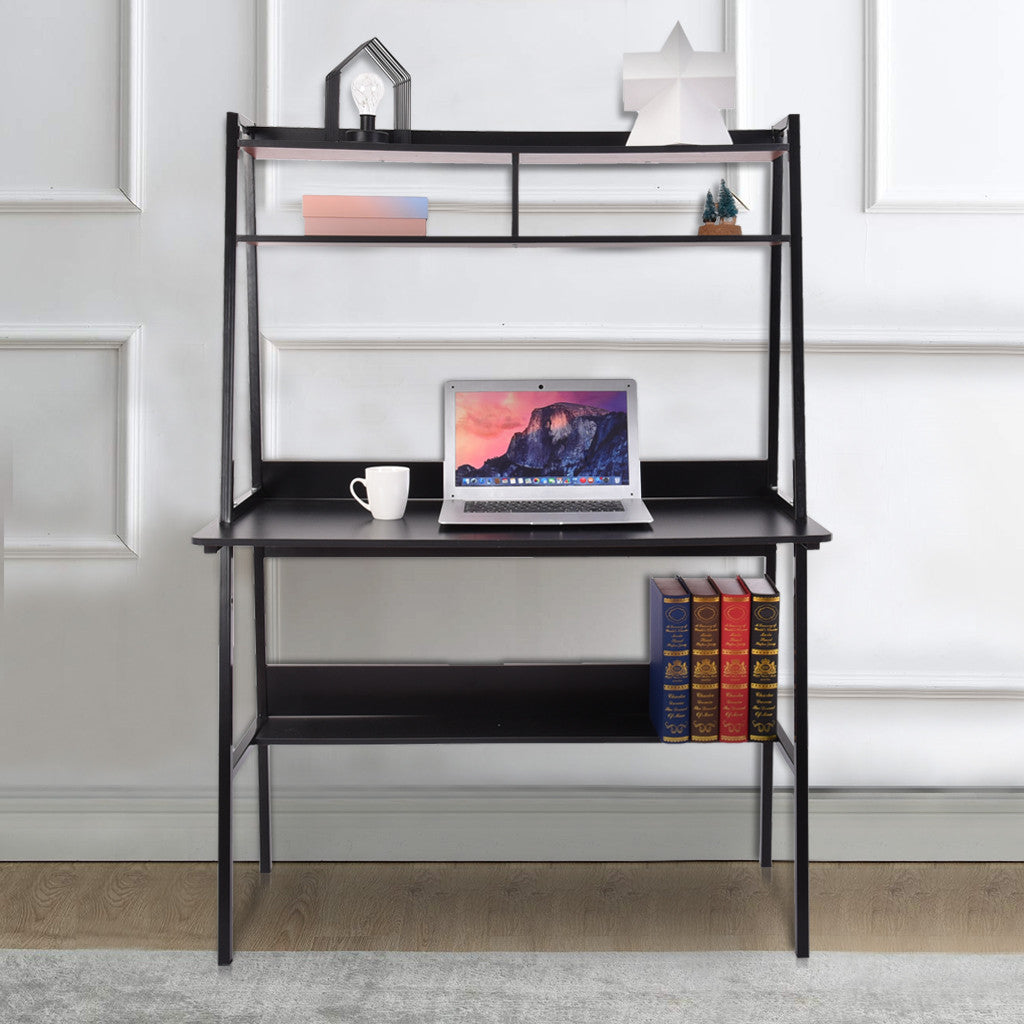 Study Computer Desk Laptop PC Table Workstation With Storage For Home Office