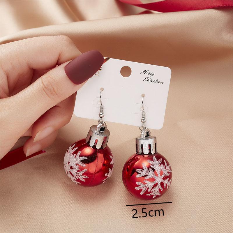 Christmas Color Oil Drop Christmas Tree Earrings