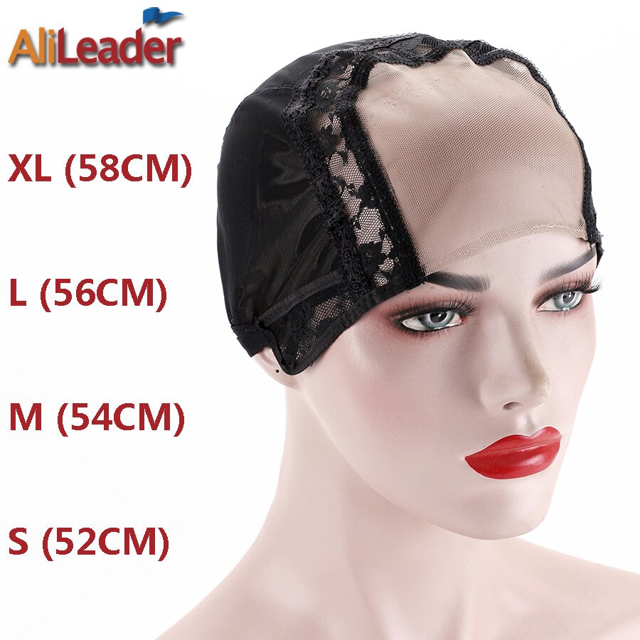 Alileader Adjustable Wig Caps Small/Large/Extra Large Base Cap Black Weaving Wig Tools Lace Wig Caps Weave Cap For Making a Wig - 4KsApparels