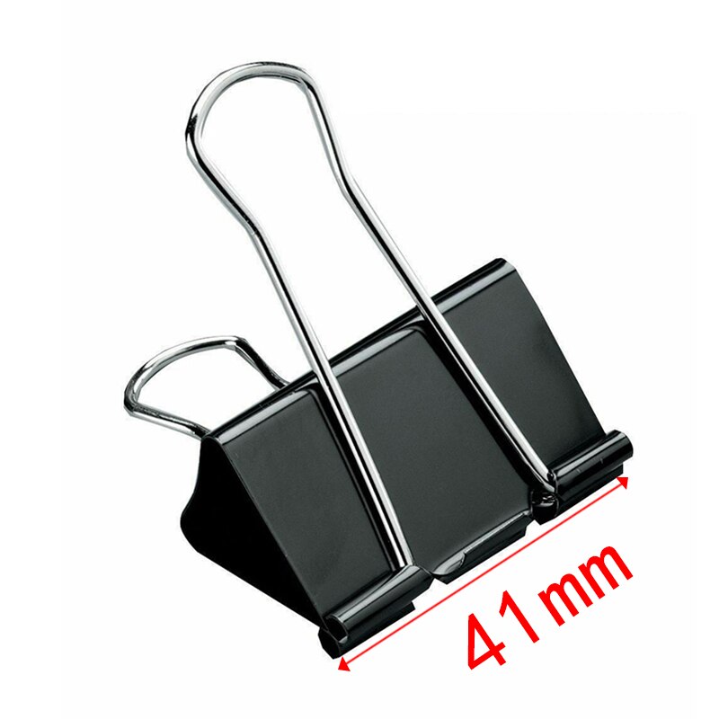 5PCS Paper Clip 19 25 32 41 51 Mm Foldback Metal Binder Clips Black Grip Clamps Office School Stationery Paper Document Clips - 4KsApparels