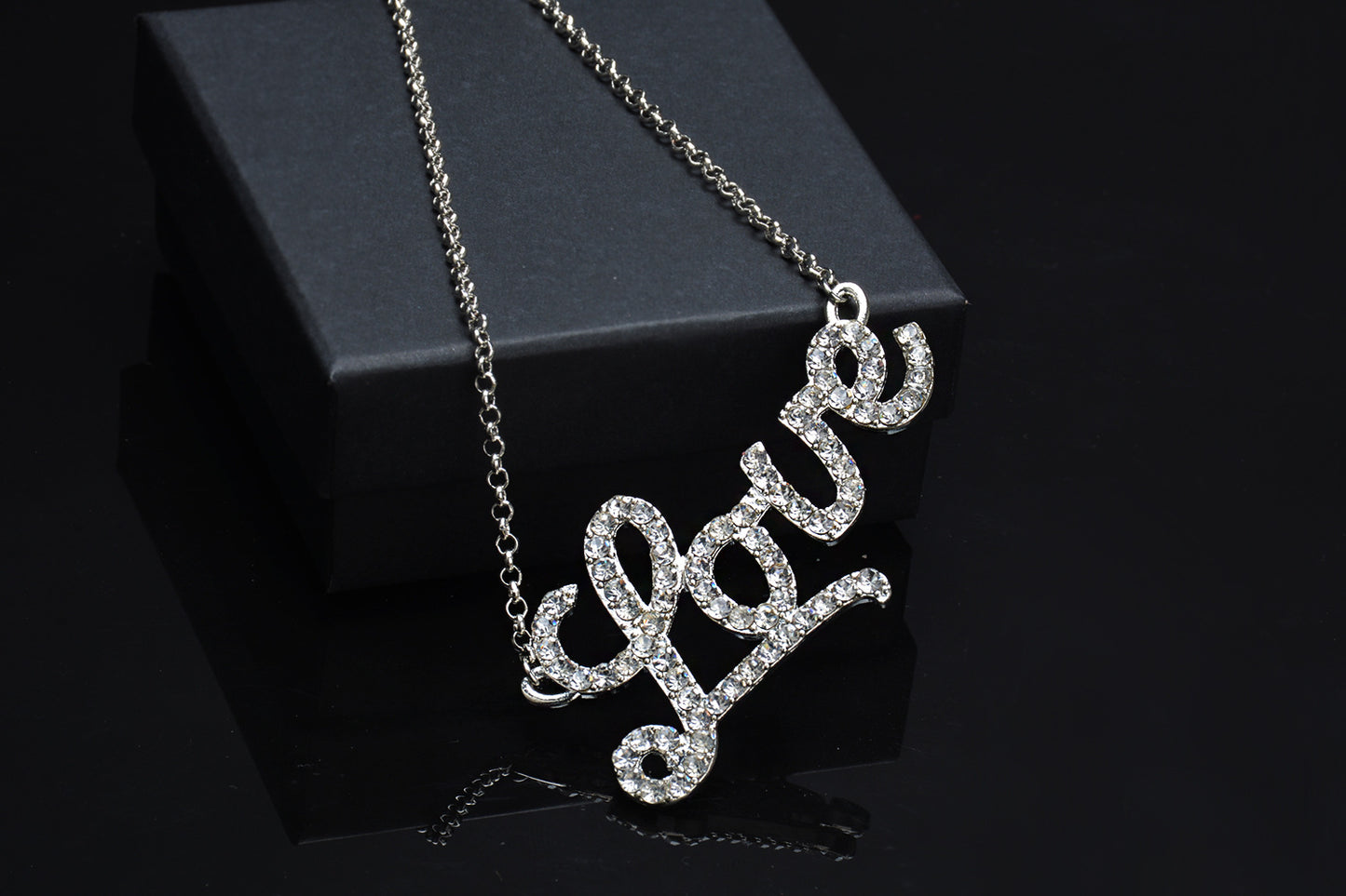 Letter Crystal Necklace Women Full Diamond Necklace Ideas