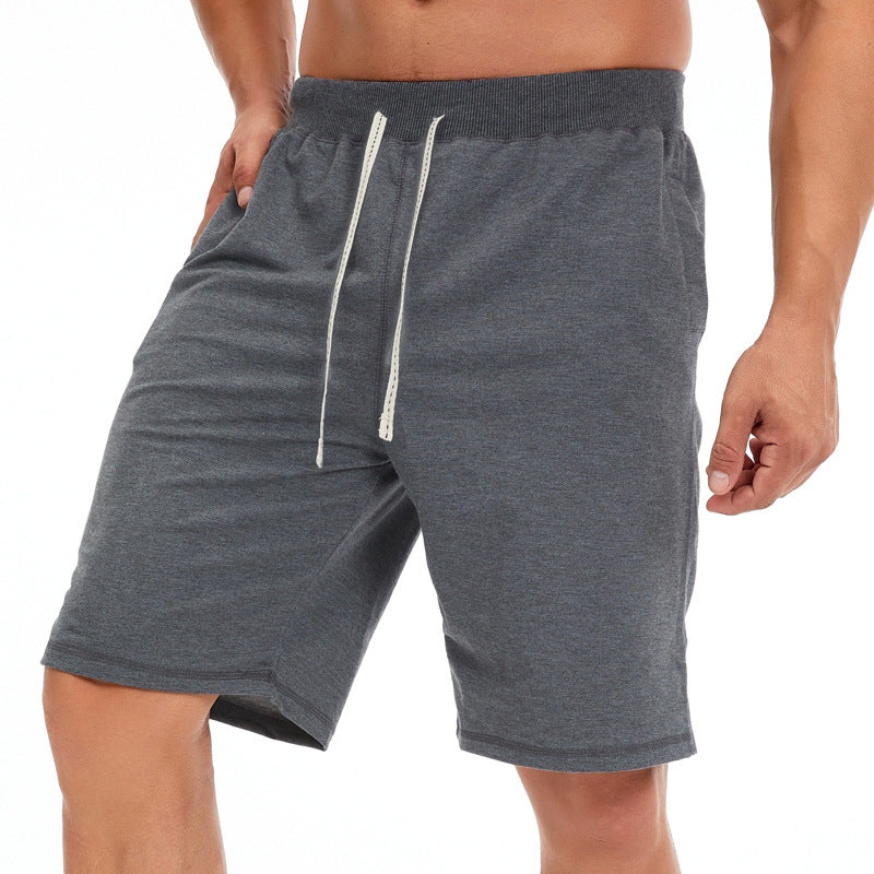 Casual Five-point Pants Mid-pants Beach Pants Plus Size Drawstring Sports Pants Men