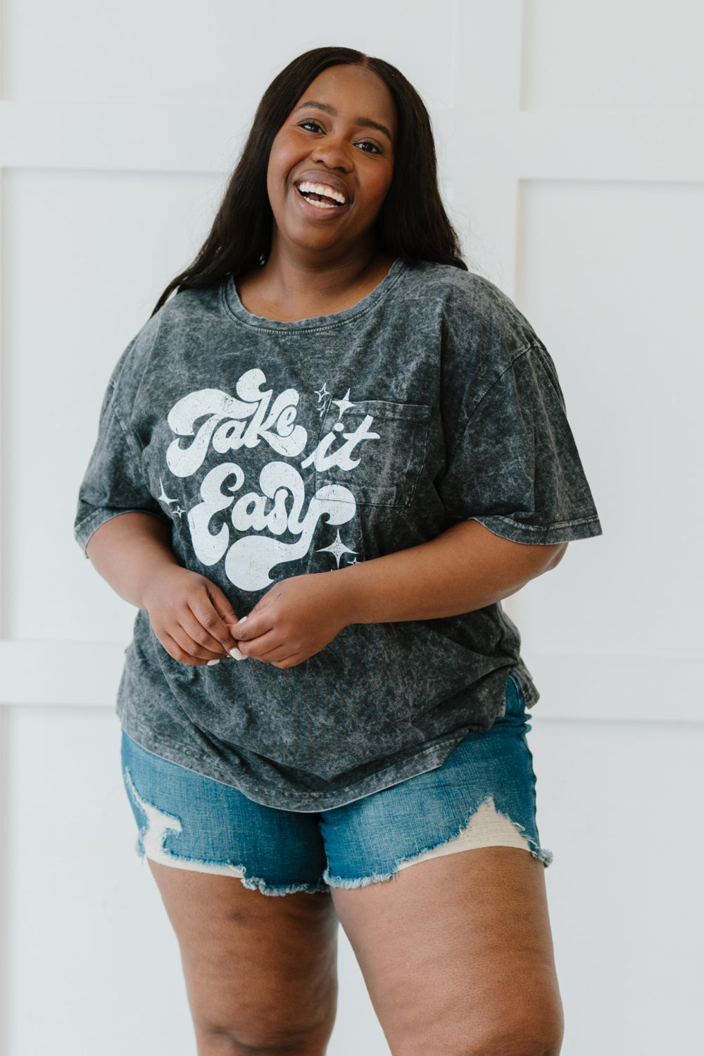 Sew In Love Take It Easy Full Size Run Graphic Tee