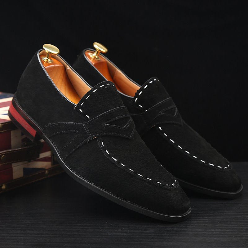 Men's Trendy Fashion Slip-on Matte Leather Tods