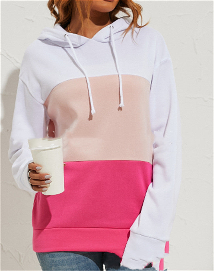 Colored Hooded Sweatshirt Long Sleeve Top - 4KsApparels