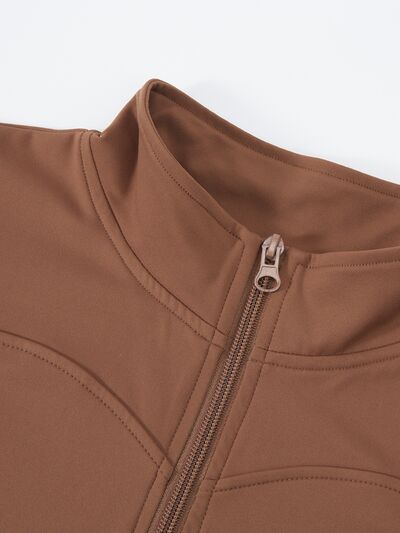 Mock Neck Zip Up Active Outerwear