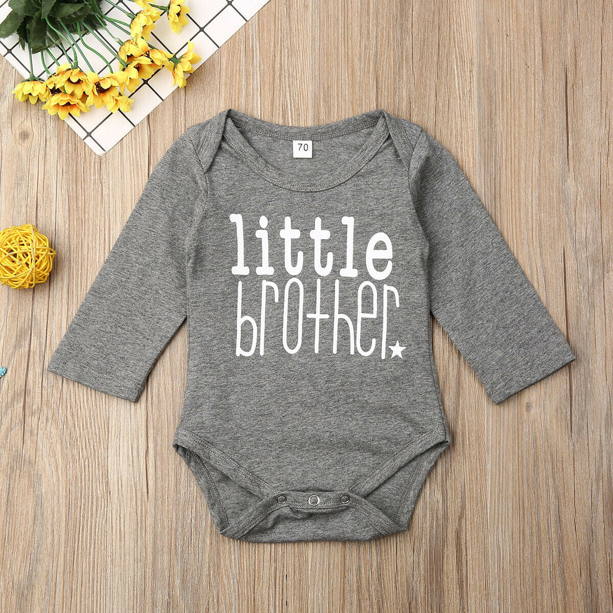 Letter Long-sleeved T-shirt Male Baby Jumpsuit