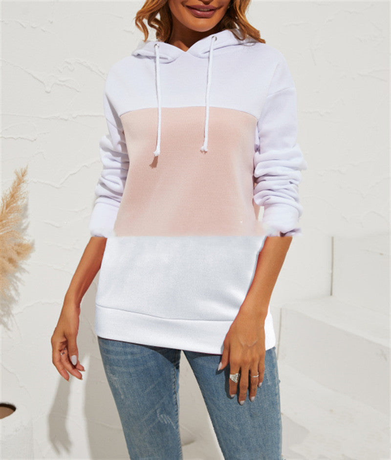 Colored Hooded Sweatshirt Long Sleeve Top - 4KsApparels