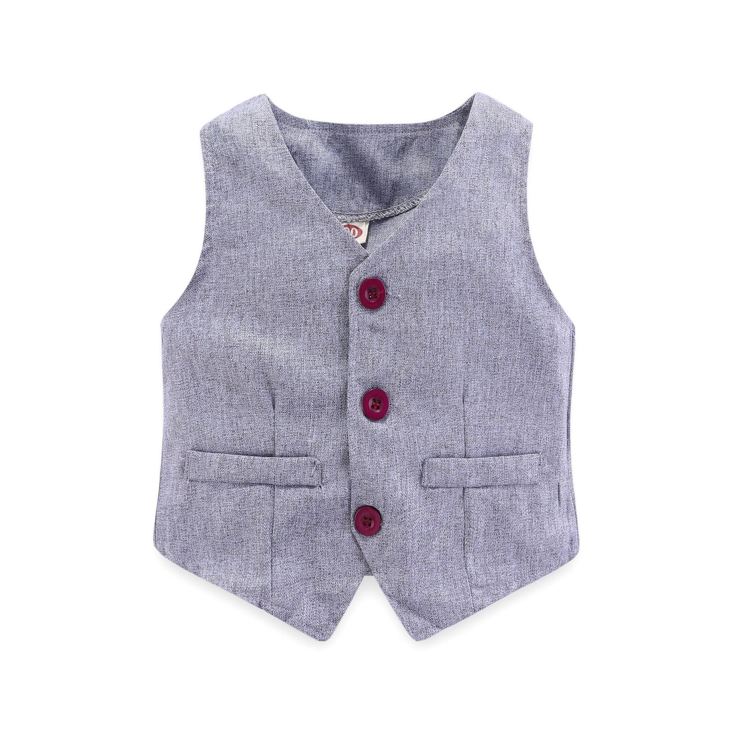 Children's Clothing Spring And Autumn New Boys' Gentleman Three-piece Vest Bow Tie Shirt Trousers