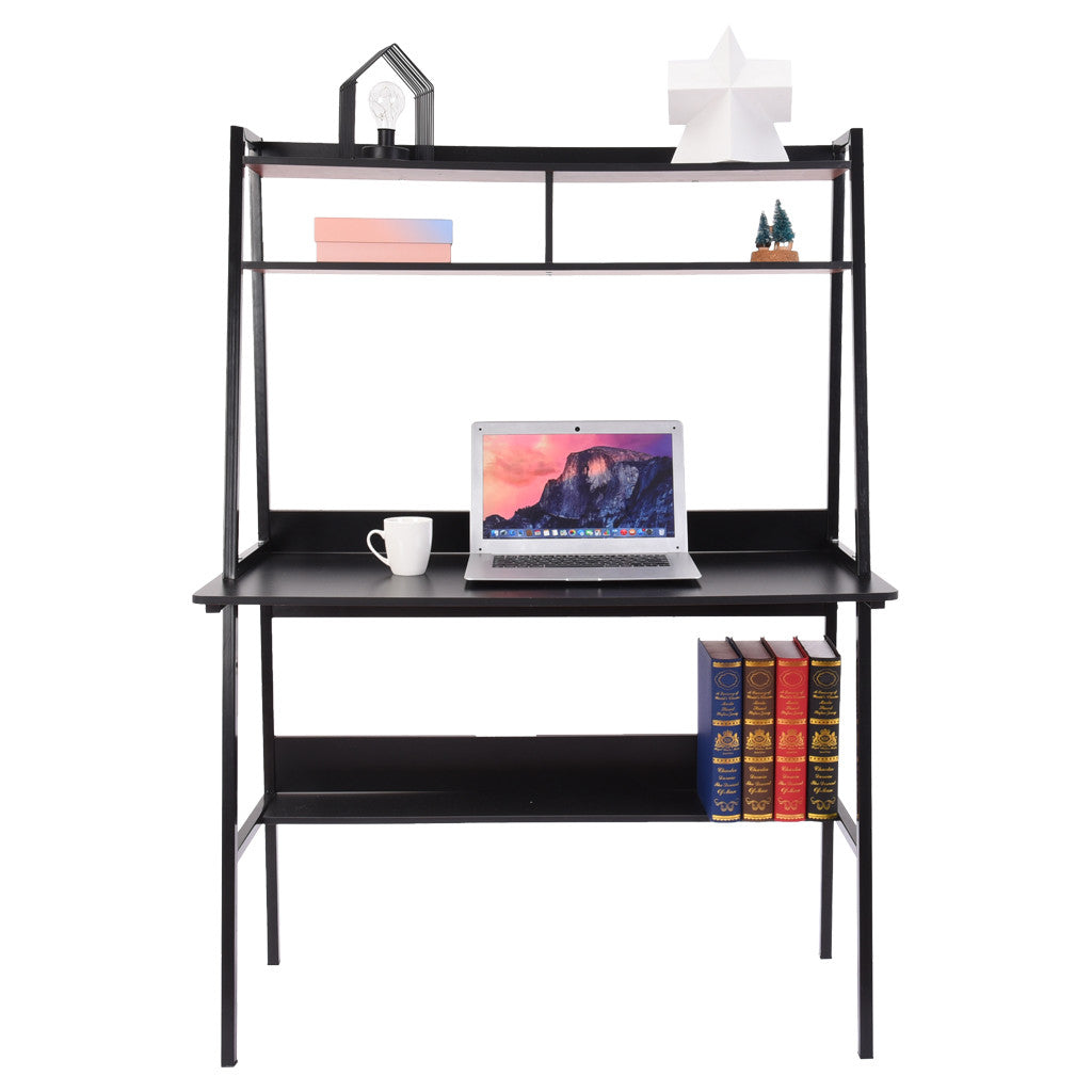 Study Computer Desk Laptop PC Table Workstation With Storage For Home Office