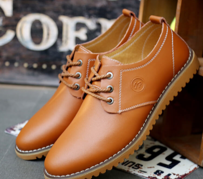 Men's Casual Leather Shoes Genuine Leather Plus Size