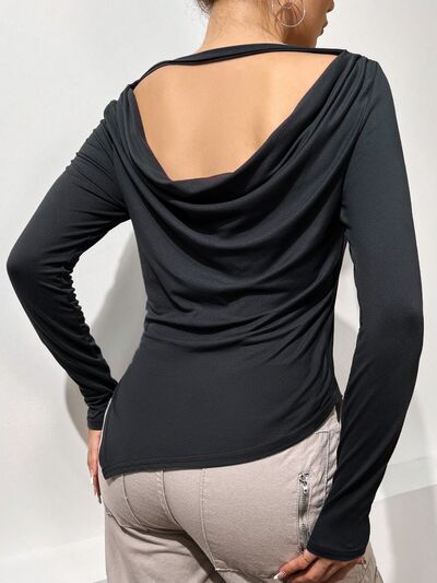 Cutout Long Sleeve T-Shirt