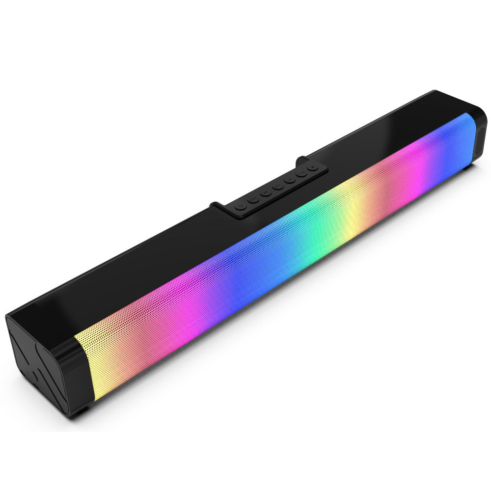 2021 Computer Game Speakers With RGB Light Powerful Bass Stereo Sound USB 3.5mm Optical Soundbar PC 20W Speaker