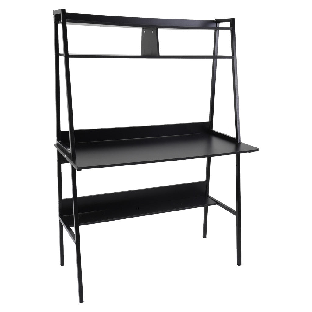 Study Computer Desk Laptop PC Table Workstation With Storage For Home Office