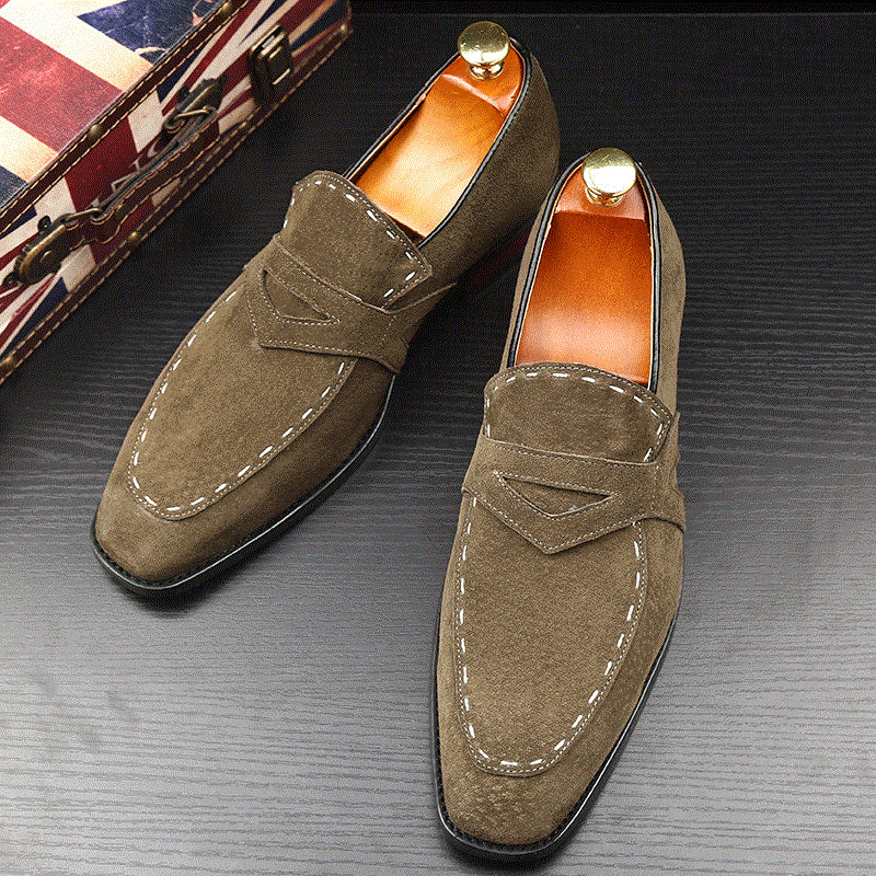 Men's Trendy Fashion Slip-on Matte Leather Tods