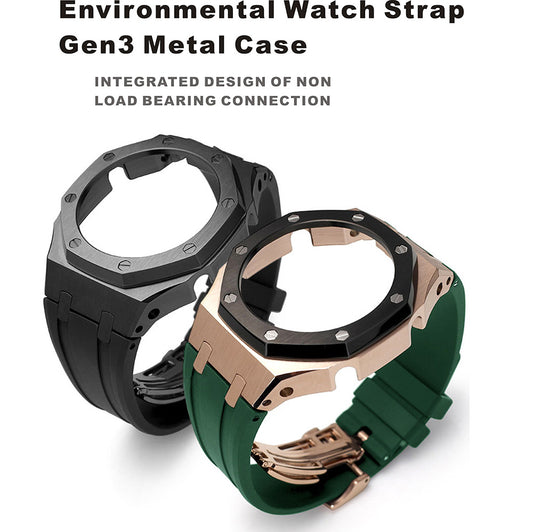 Tape Strap Metal Case Watch Accessories