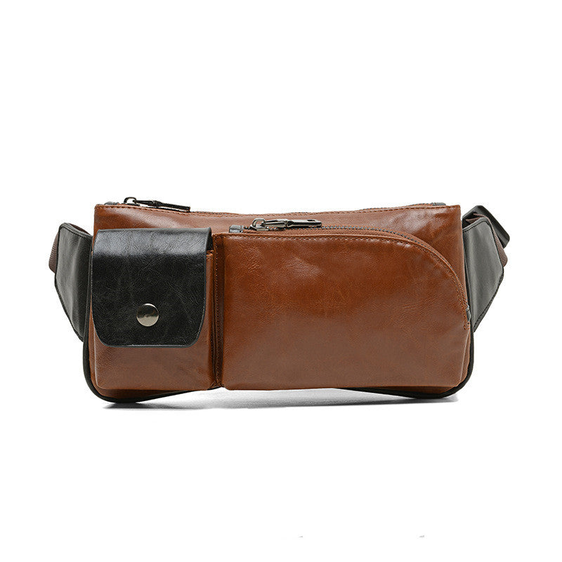 Men's Retro Chest Bag Messenger Bag Sports Small Bag Casual Waist Bag